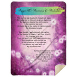 Bible Verses Premium Mink Sherpa Blanket - Prayer for Provision & Protection ~Psalm 23:1-6~ (Design: Misty 3)