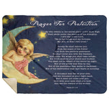 Bible Verses Premium Mink Sherpa Blanket - Prayer for Protection ~Psalm 91:1-8~ (Design: Angel 3)