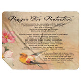 Bible Verses Premium Mink Sherpa Blanket - Prayer for Protection ~Psalm 91:1-8~ (Design: Bird 1)