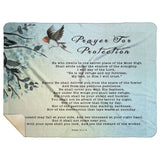 Bible Verses Premium Mink Sherpa Blanket - Prayer for Protection ~Psalm 91:1-8~ (Design: Bird 2)