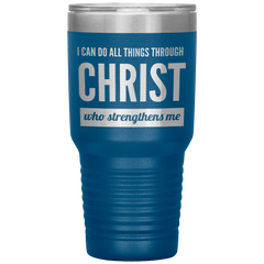 Bible Verses 30oz Stainless Steel Vacuum Insulated Tumbler - Philippians 4:13 Design 3