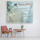 Bible Verses Vivid Print Versatile Tapestry - Prayer for Salvation ~Jonah 2:2-9~ (Design: Bird 2)
