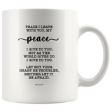 Typography Dishwasher Safe Accent Mugs - Let Not Your Heart Be Troubled ~John 14:27~