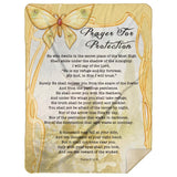 Bible Verses Premium Mink Sherpa Blanket - Prayer for Protection ~Psalm 91:1-8~ (Design: Butterfly 3)