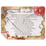 Bible Verses Premium Mink Sherpa Blanket - Prayer for Protection ~Psalm 91:1-8~ (Design: Flower Frame 2)