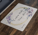 Customizable Artistic Minimalist Bible Verse Doormat With Your Signature (Design: Square Garland 10)