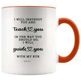 Typography Dishwasher Safe Accent Mugs - My Lord My Guide ~Psalm 32:8~