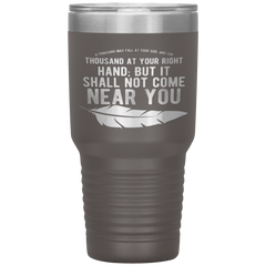 Bible Verses 30oz Stainless Steel Vacuum Insulated Tumbler - Psalm 91:7 Design 4