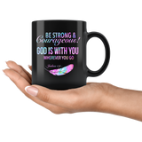 Bible Verses Black Mugs - Joshua 1:9 (Design 4) - Meditate Healing Christian Store