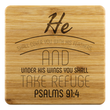 MeditateHealing.com | Pure Bamboo Wood Thick Coasters