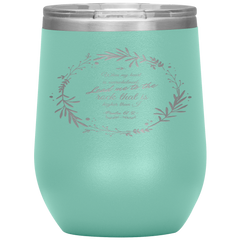 Bible Verses Stainless Steel Vacuum Insulated Wine Tumbler - Psalm 61:2 Design 19