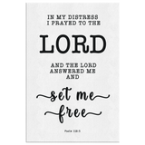 Minimalist Typography Framed Canvas - The Lord Is My Saviour ~Psalm 118:5~