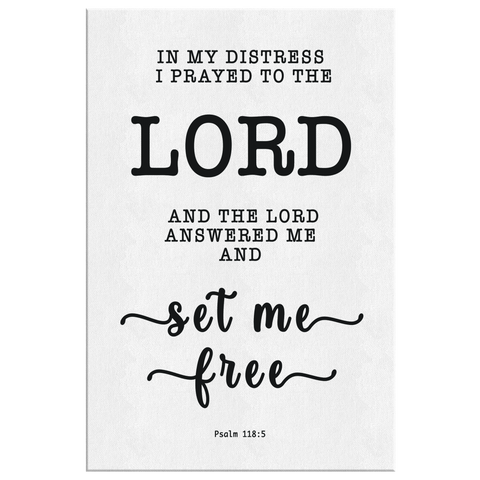 Minimalist Typography Framed Canvas - The Lord Is My Saviour ~Psalm 118:5~