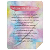 Bible Verses Premium Mink Sherpa Blanket - Prayer for Protection ~Psalm 91:1-8~ (Design: Watercolor 1)