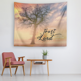 Bible Verses Vivid Print Versatile Tapestry - Trust the Lord ~Psalm 118:8~