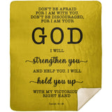 Typography Premium Sherpa Mink Blanket - Fear Not For I Am With You ~Isaiah 41:10~