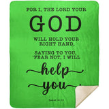 Typography Premium Sherpa Mink Blanket - Fear Not, I Will Help You ~Isaiah 41:13~