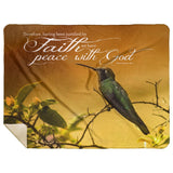 Bible Verses Premium Sherpa Mink Blanket - We Have Peace With God ~Romans 5:1~
