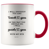 Typography Dishwasher Safe Accent Mugs - My Lord My Guide ~Psalm 32:8~