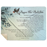 Bible Verses Premium Mink Sherpa Blanket - Prayer for Protection ~Psalm 91:9-16~ (Design: Bird 2)