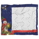 Personalized Christmas Super Comfort Fleece Blanket - Thanks Be To God For His Indescribable Gift ~2 Corinthians 9:15~ (Design: Snowman 2)