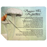 Bible Verses Premium Mink Sherpa Blanket - Prayer for Protection ~Psalm 91:9-16~ (Design: Butterfly 2)