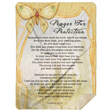 Bible Verses Premium Mink Sherpa Blanket - Prayer for Protection ~Psalm 91:9-16~ (Desig: Butterfly 3)
