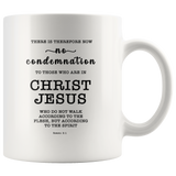 Typography Dishwasher Safe Accent Mugs - No More Condemnation ~Romans 8:1~