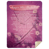 Bible Verses Premium Mink Sherpa Blanket - Prayer for Protection ~Psalm 91:9-16~ (Design: Misty 1)