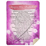 Bible Verses Premium Mink Sherpa Blanket - Prayer for Protection ~Psalm 91:9-16~ (Design: Misty 3)