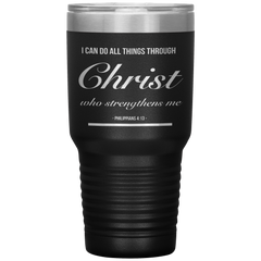 Bible Verses 30oz Stainless Steel Vacuum Insulated Tumbler - Philippians 4:13 Design 2