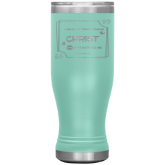 Bible Verses Boho 20oz Stainless Steel Vacuum Insulated Tumbler - Philippians 4:13 Design 8