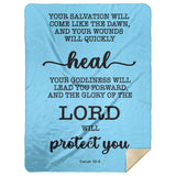 Typography Premium Sherpa Mink Blanket - Your Healing Shall Spring Forth Speedily ~Isaiah 58:8~