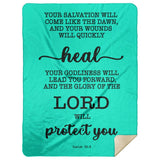Typography Premium Sherpa Mink Blanket - Your Healing Shall Spring Forth Speedily ~Isaiah 58:8~