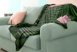 Bible Verses Premium Mink Sherpa Blanket - Prayer for Protection ~Psalm 91:9-16~ (Design: Leaf 2)