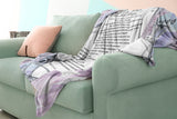 Bible Verses Premium Mink Sherpa Blanket - Prayer for Protection ~Psalm 91:9-16~ (Design: Flower Frame 3)