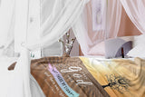 Bible Verses Premium Sherpa Mink Blanket - Let There Be Light ~Genesis 1:3~