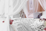 Bible Verses Premium Mink Sherpa Blanket - Prayer for Protection ~Psalm 91:9-16~ (Design: Flower Frame 1)
