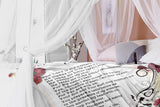 Bible Verses Premium Mink Sherpa Blanket - Prayer for Provision & Protection ~Psalm 23:1-6~ (Design: Flower Frame 1)