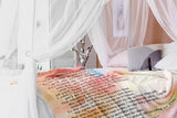 Bible Verses Premium Mink Sherpa Blanket - Prayer for Salvation ~Jonah 2:2-9~ (Design: Watercolor 2)
