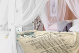 Bible Verses Premium Mink Sherpa Blanket - Prayer for Protection ~Psalm 91:9-16~ (Design: Bird 3)