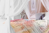 Bible Verses Premium Mink Sherpa Blanket - Prayer for Protection ~Psalm 91:1-8~ (Design: Watercolor 2)