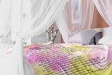 Bible Verses Premium Mink Sherpa Blanket - Prayer for Salvation ~Jonah 2:2-9~ (Design: Watercolor 3)