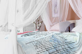 Bible Verses Premium Mink Sherpa Blanket - Prayer for Protection ~Psalm 91:1-8~ (Design: Dreamy 2)