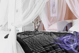 Bible Verses Premium Mink Sherpa Blanket - Prayer for Protection ~Psalm 91:1-8~ (Design: Angel 2)