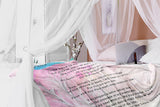 Bible Verses Premium Mink Sherpa Blanket - Prayer for Provision & Protection ~Psalm 23:1-6~ (Design: Dreamy 3)