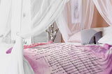Bible Verses Premium Mink Sherpa Blanket - Prayer for Protection ~Psalm 91:1-8~ (Design: Misty 3)