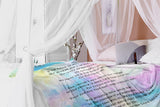 Bible Verses Premium Mink Sherpa Blanket - Prayer for Provision & Protection ~Psalm 23:1-6~ (Design: Watercolor 1)