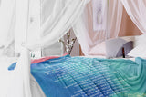 Bible Verses Premium Mink Sherpa Blanket - Prayer for Protection ~Psalm 91:9-16~ (Design: Dreamy 1)