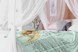Bible Verses Premium Mink Sherpa Blanket - Prayer for Protection ~Psalm 91:1-8~ (Design: Angel 1)